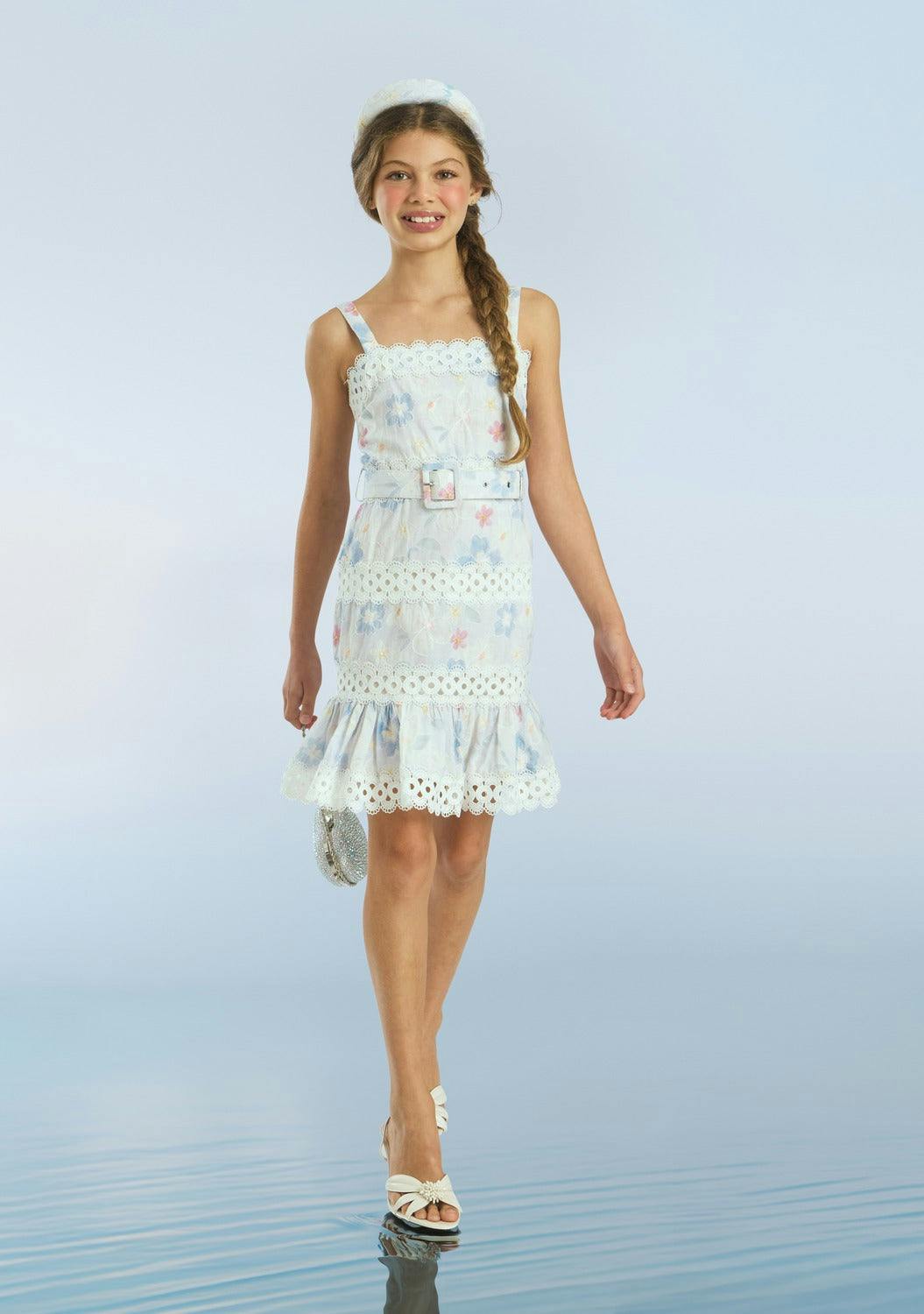 Deanna Embroidery Mini Dress