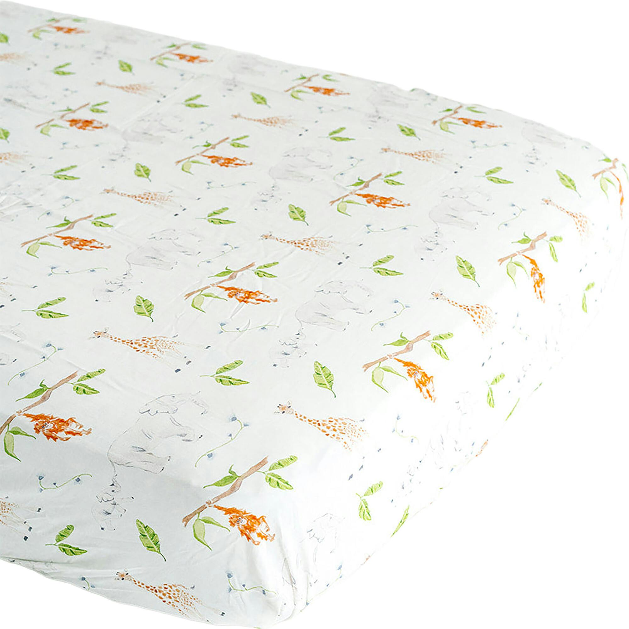 The Safari Party Print Crib Sheet