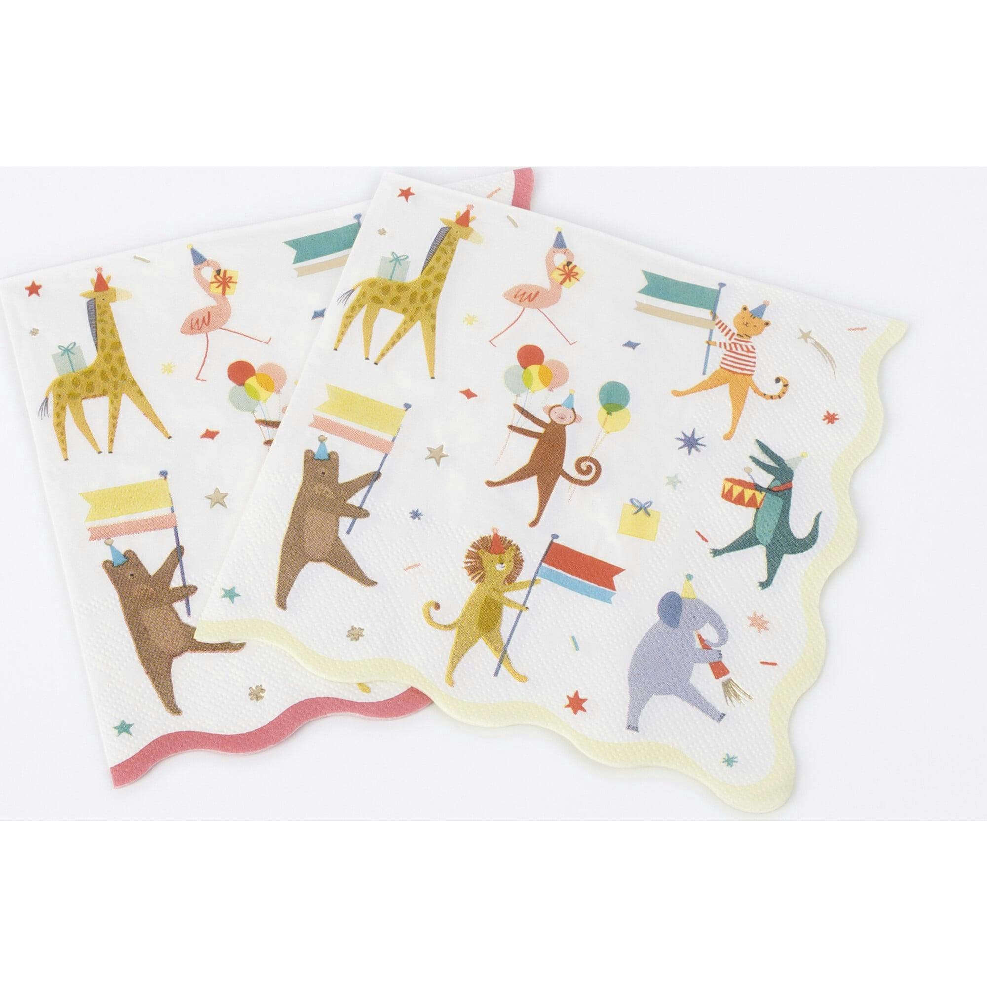 Animal Parade Large Napkins