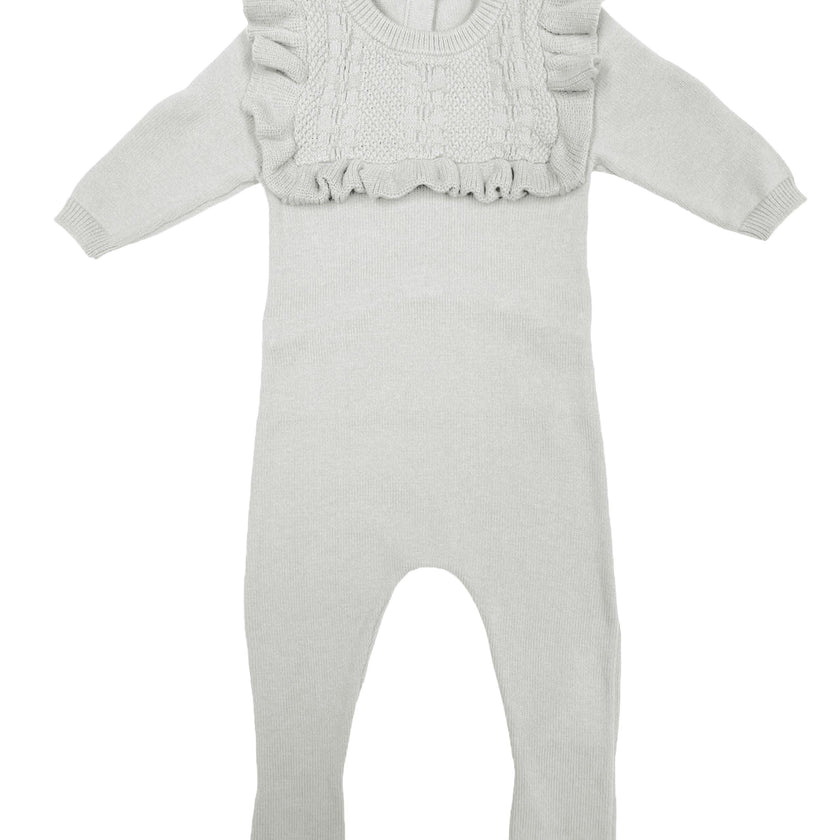 Ruffle Bib Long Sleeve Footie