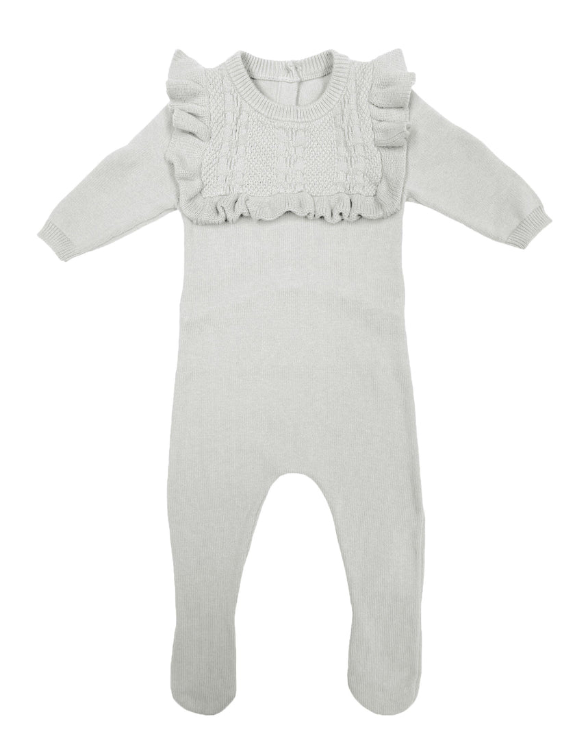 Ruffle Bib Long Sleeve Footie