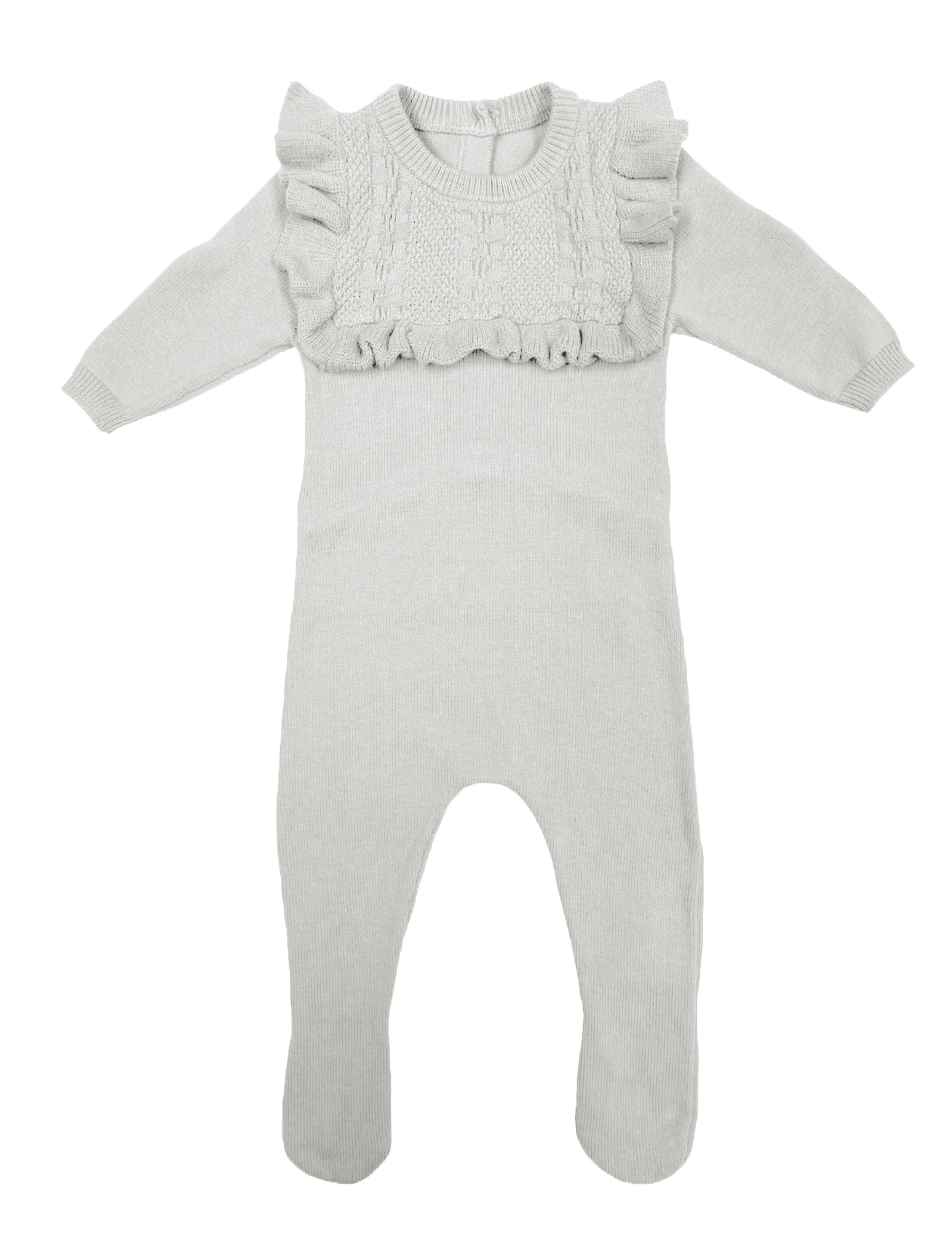Ruffle Bib Long Sleeve Footie