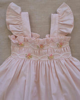 Embroidered Flutter Set in Pink