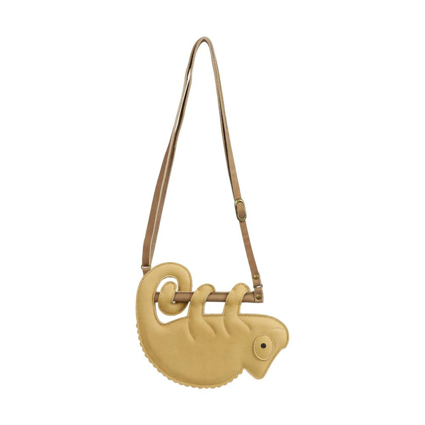 Merua Purse | Yellow Chameleon | Khaki Nubuck