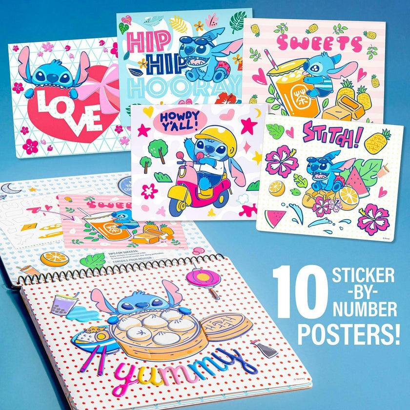 Disney Stitch: Sticker By Number Portfolio Set