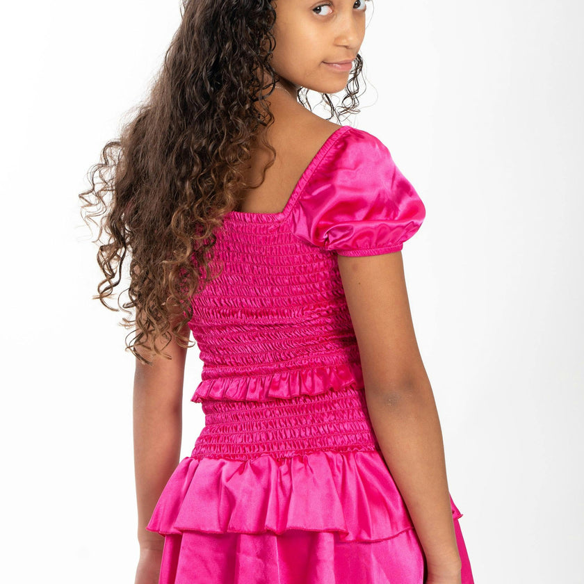 Kids Amber Smocked Ruffle Dress