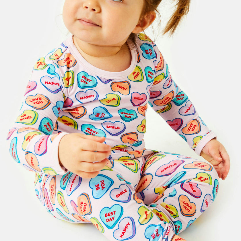 Long Sleeve Pajama Set - Candy Hearts