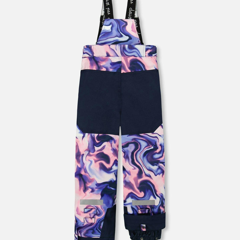 Two-Piece Teknik Snowsuit Pink And Blue Marble