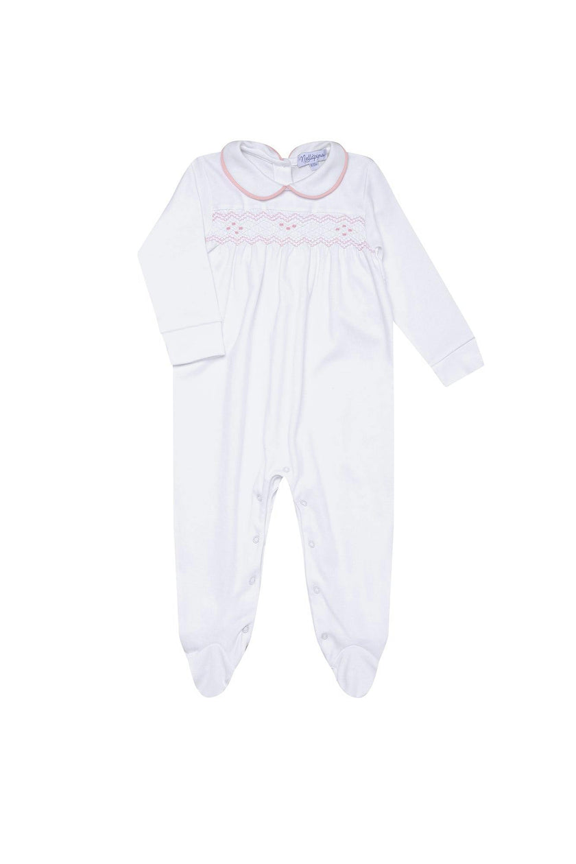 Nella Long Sleeve Smocked Footie