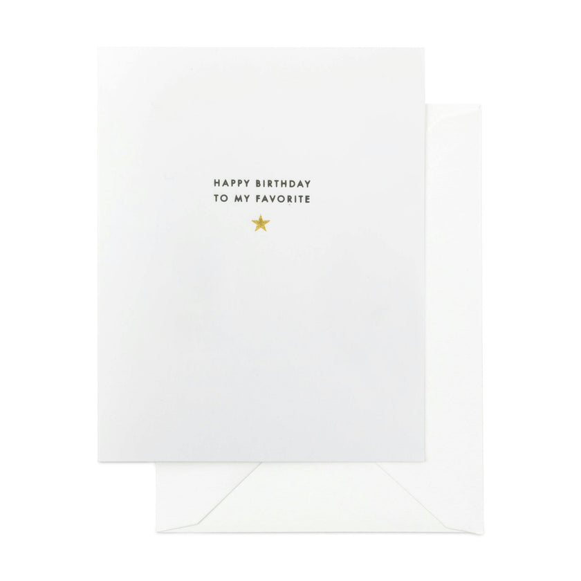 To My Favorite Card