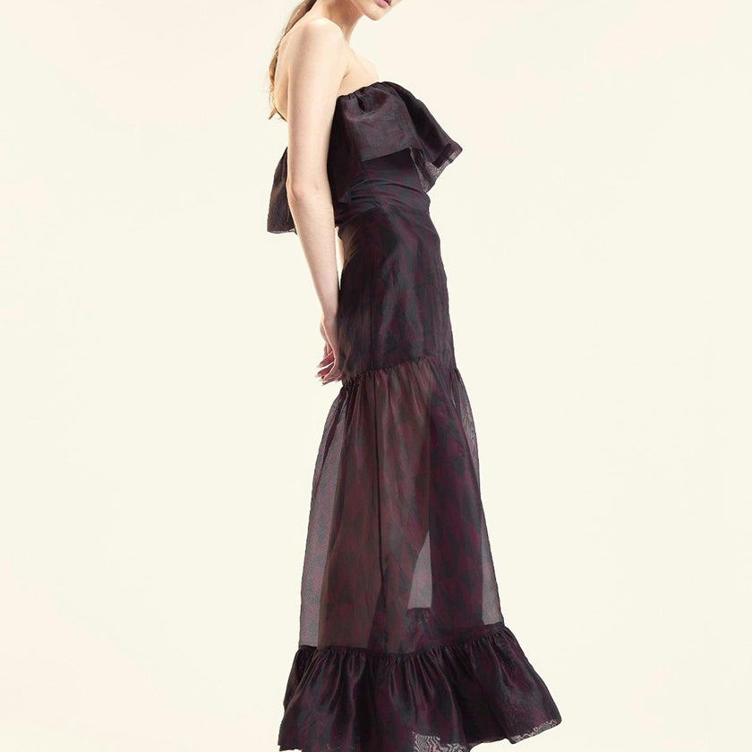 Eugenia Organza Flounce Top