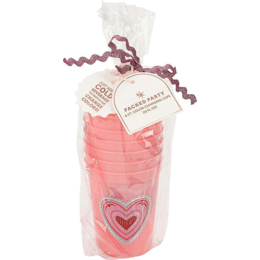 Heart Color Changing 12Oz Cups (8 count)
