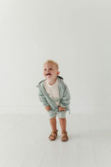 Light-weight Windbreaker in Aqua Grey