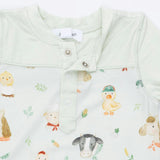 Baby Farm Faces - Romper with Contrast Sleeves
