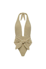 Women's Tropez Striped Tie-Up One-Piece Swimsuit