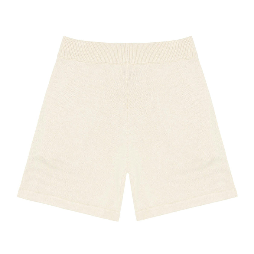 Women's Cream Knit Shorts