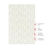 Mini Crib Sheet in GOTS Certified Organic Brushed Cotton in Ivory with Navy Stars