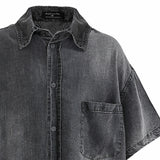 Dark Gray Denim Shirt