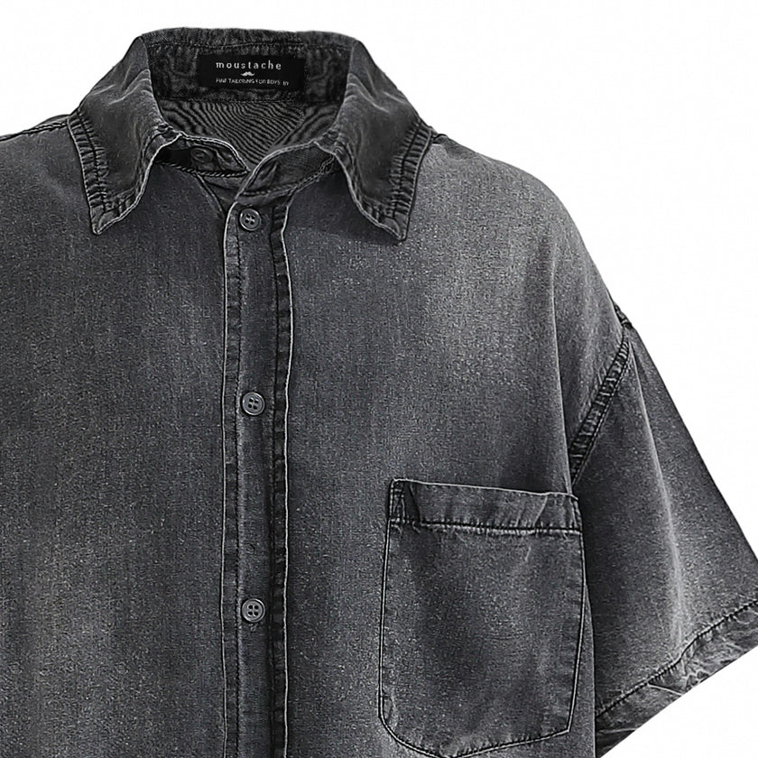 Dark Gray Denim Shirt