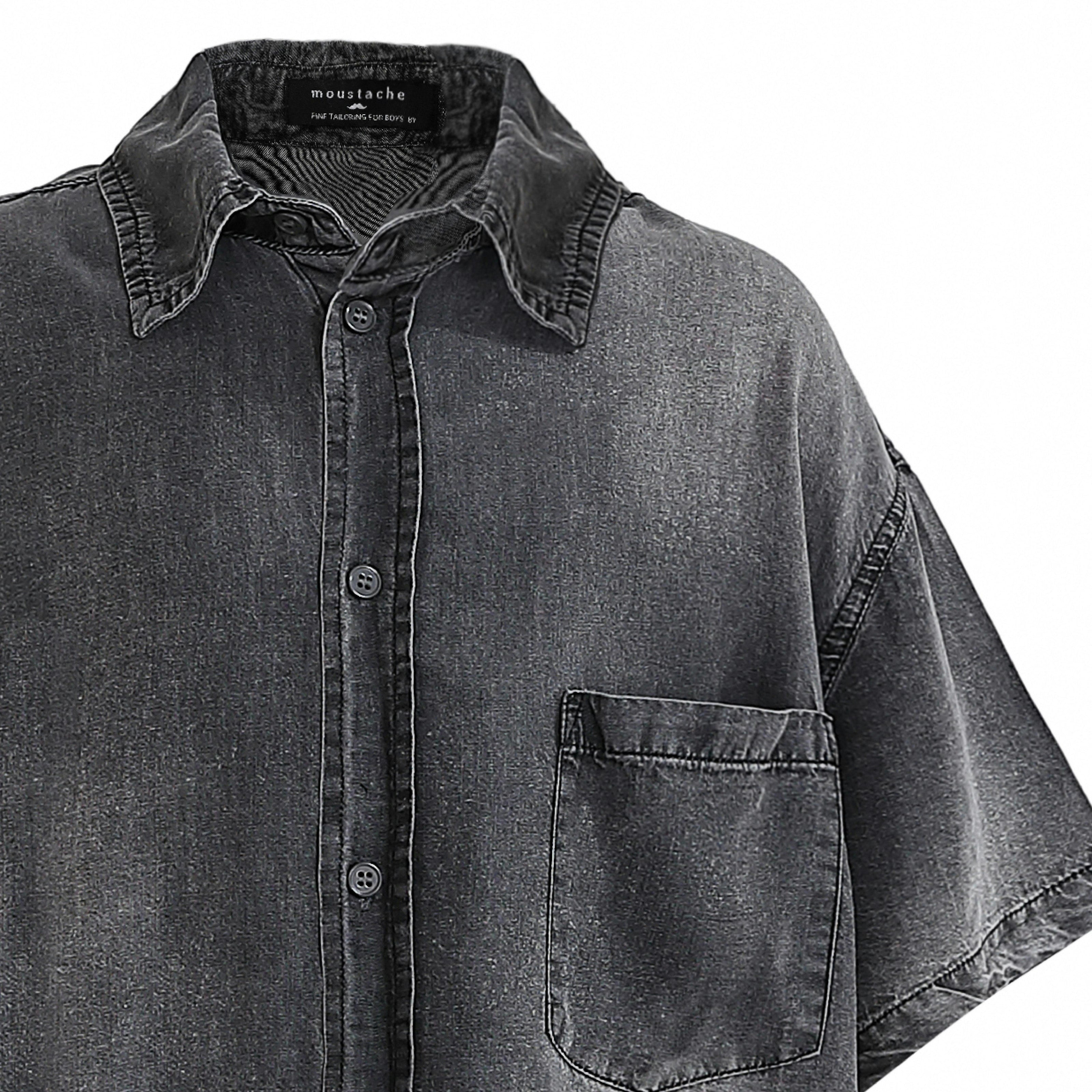 Dark Gray Denim Shirt