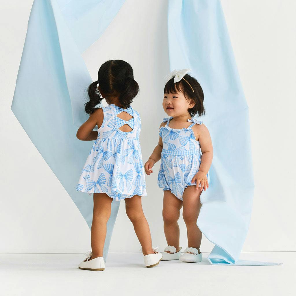Edda Sleeveless Bow Bubble Romper