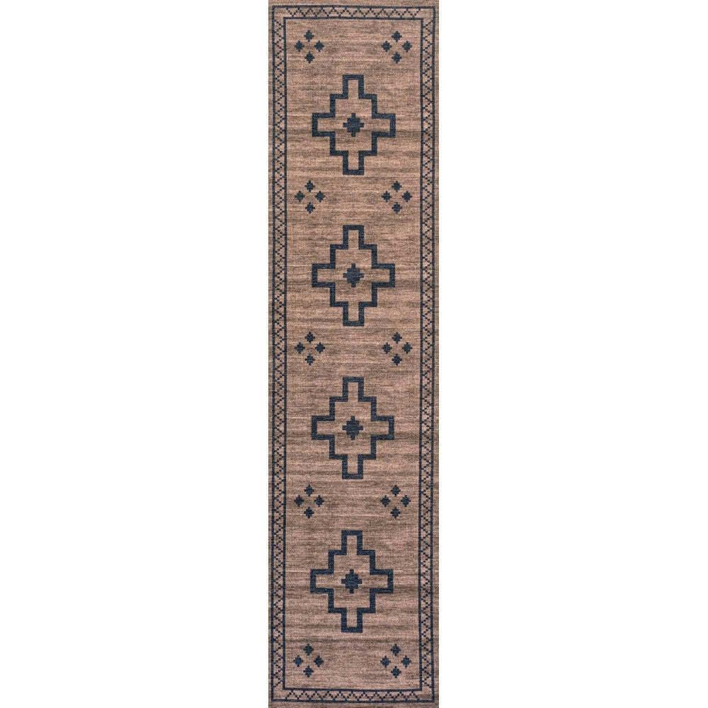Korsa Geometric Medallion Machine-washable Area Rug
