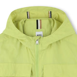 Lime Hooded Windbreaker
