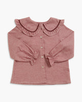 Gaya Blouse Burgundy Minicheck