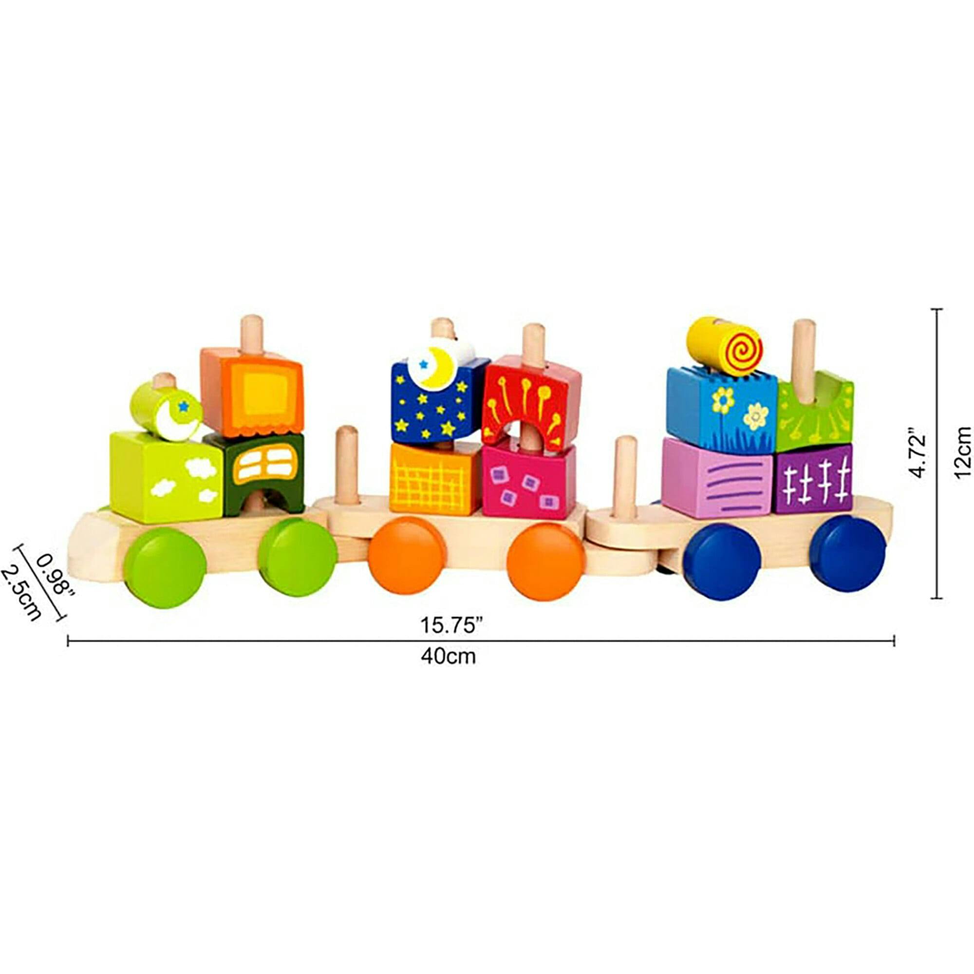Hape: Fantasia Blocks Train&nbsp;- Wooden Sorting & Stacking Toy