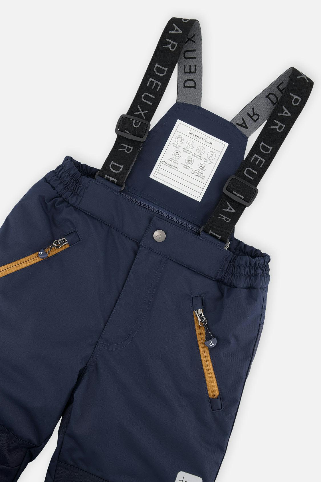 Two Piece Play Snowsuit Navy And Burgundy With Navy Pants