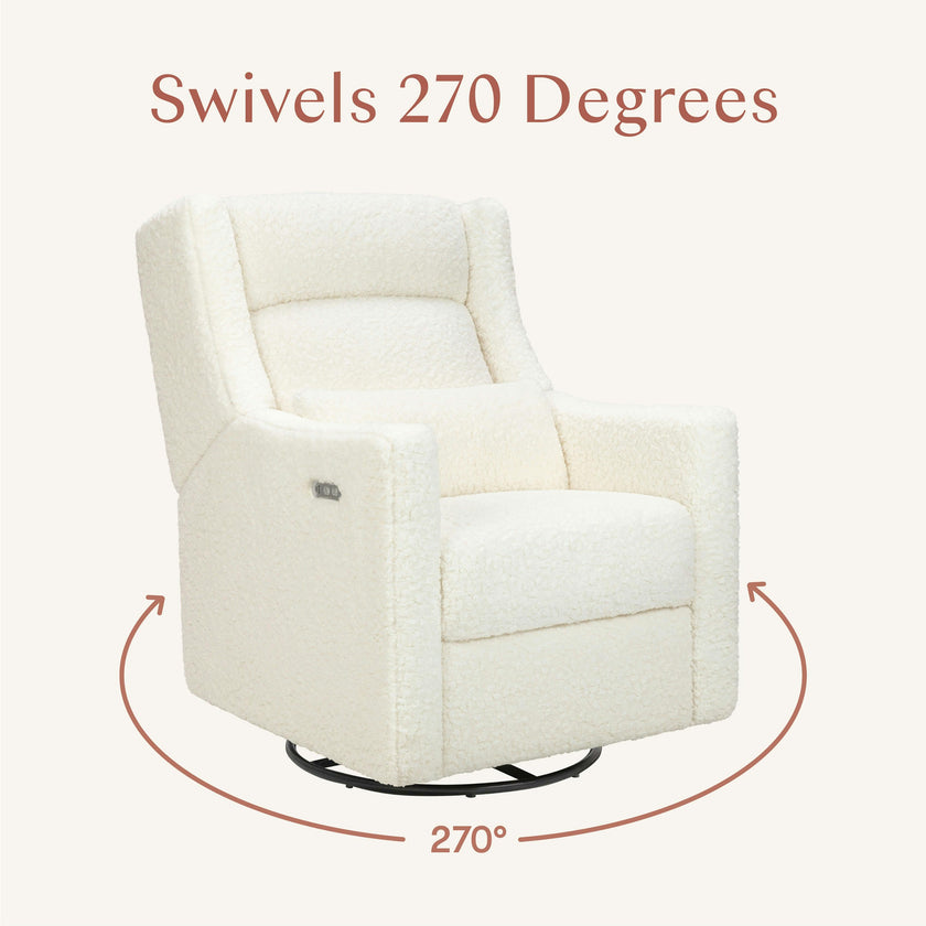 Babyletto Kiwi Plus Power Recliner and Swivel Glider with Power Adjustable Headrest and USB Port