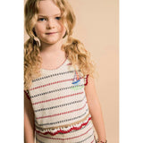 BARCOS KNIT TOP OFF WHITE / RED