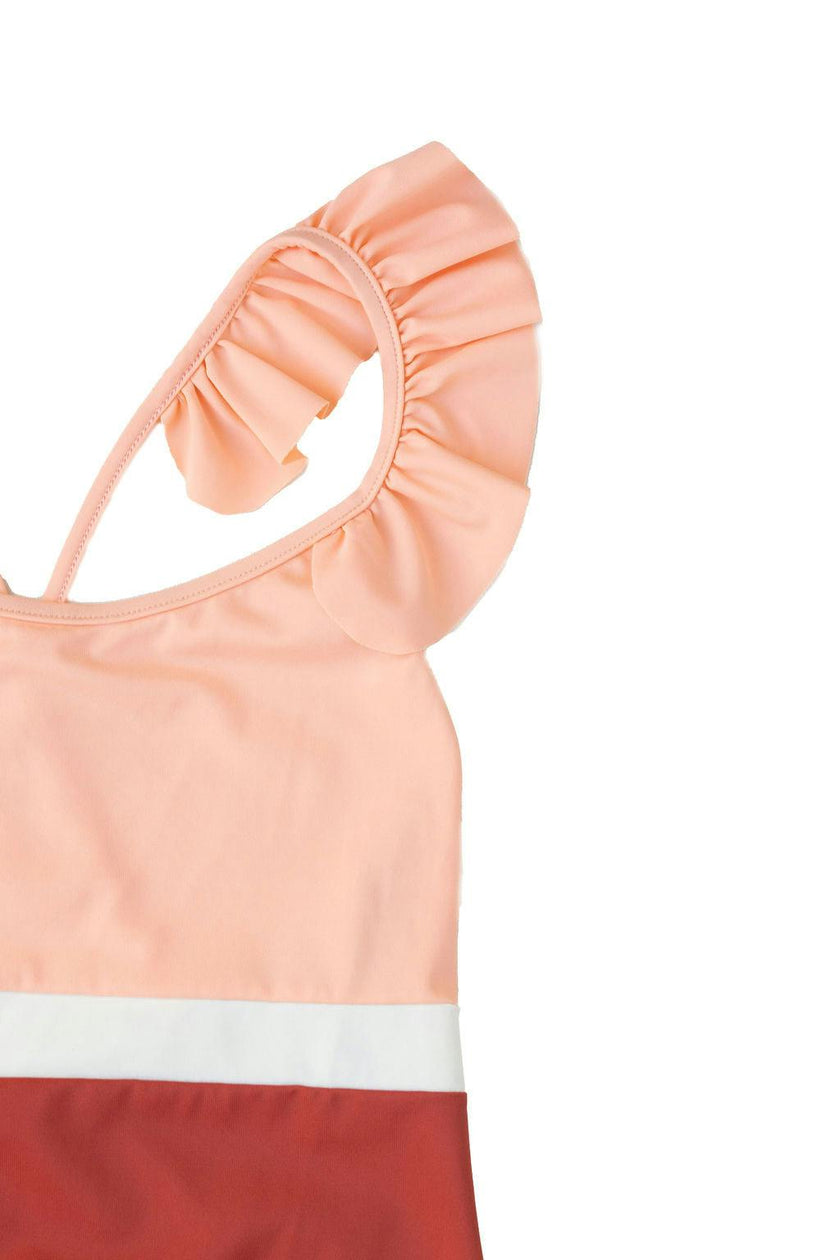 Coco One Piece Swimsuit Terracotta and Peachpink