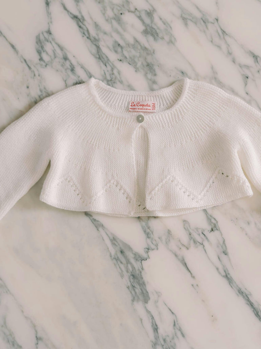 Ivory Linda Ceremony Baby Girl Cardigan
