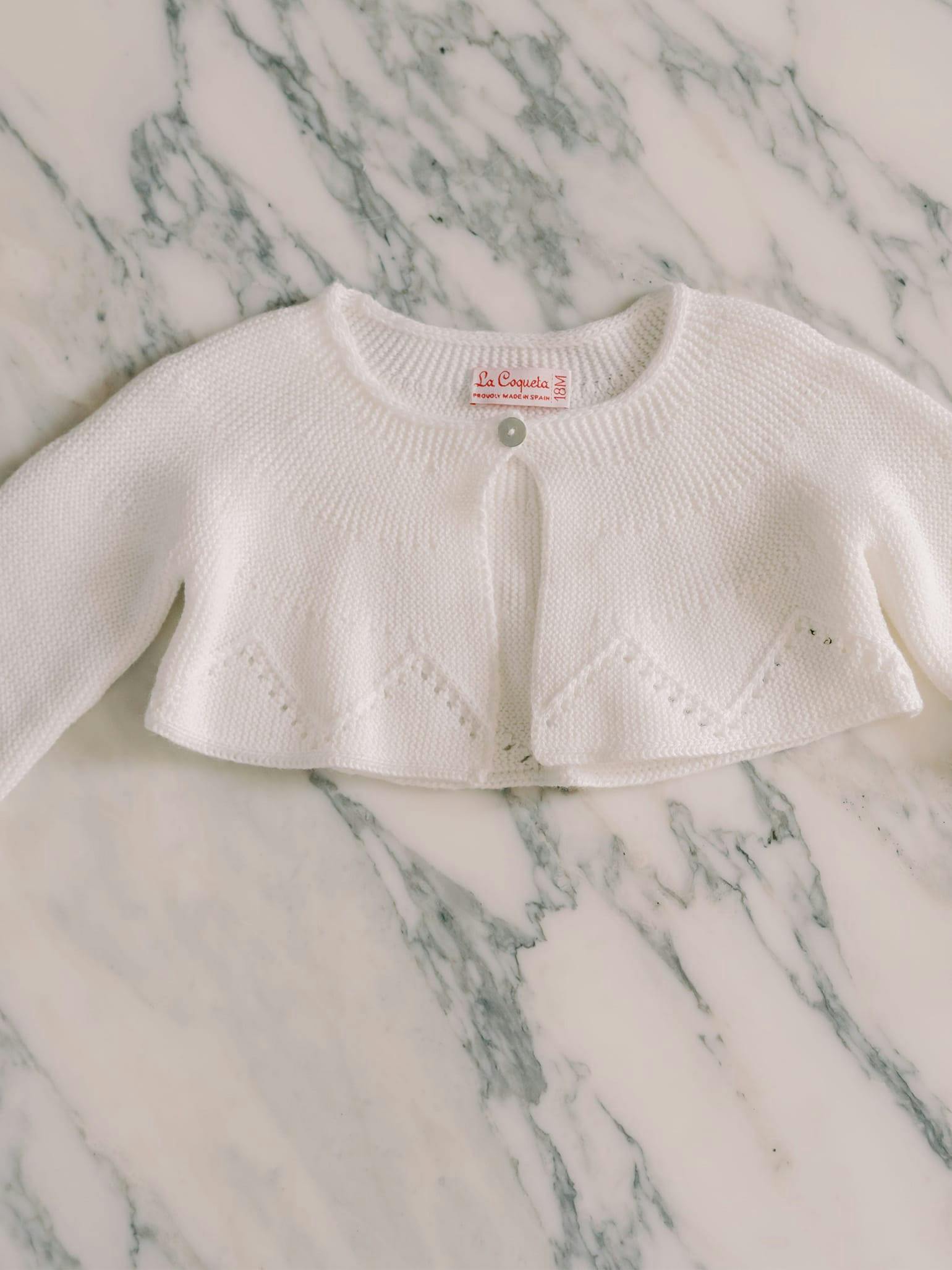 Ivory Linda Ceremony Baby Girl Cardigan
