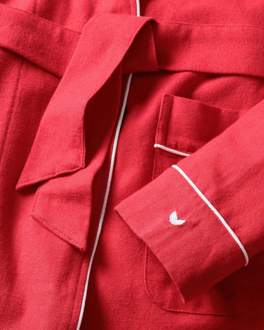 Women's Flannel Robe in Red