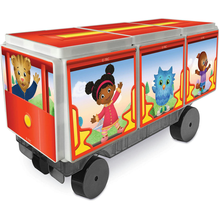 Daniel Tiger's Neighborhood Ride-Along Trolley Magnetic Tiles Set