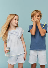Seersucker Cargo Shorts