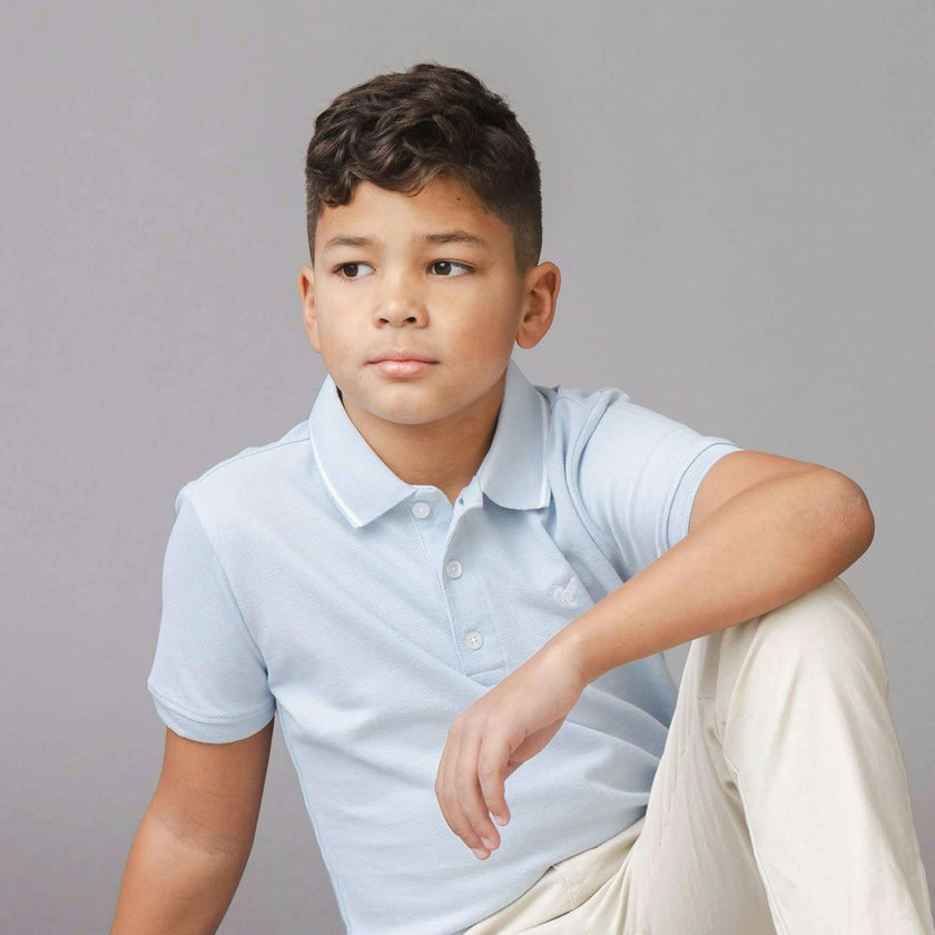 Organic Short Sleeve Knit Pique Polo Shirt