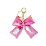 Shiny Quilted Fluffy Bow Handbag