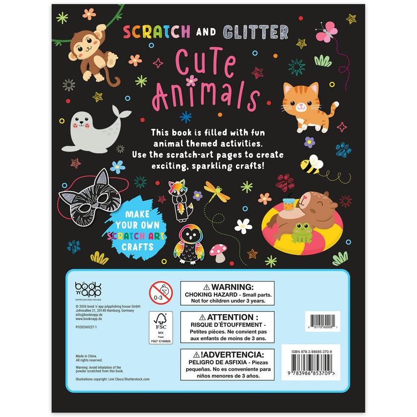 Scratch & Glitter Activity Book: Cute Animals