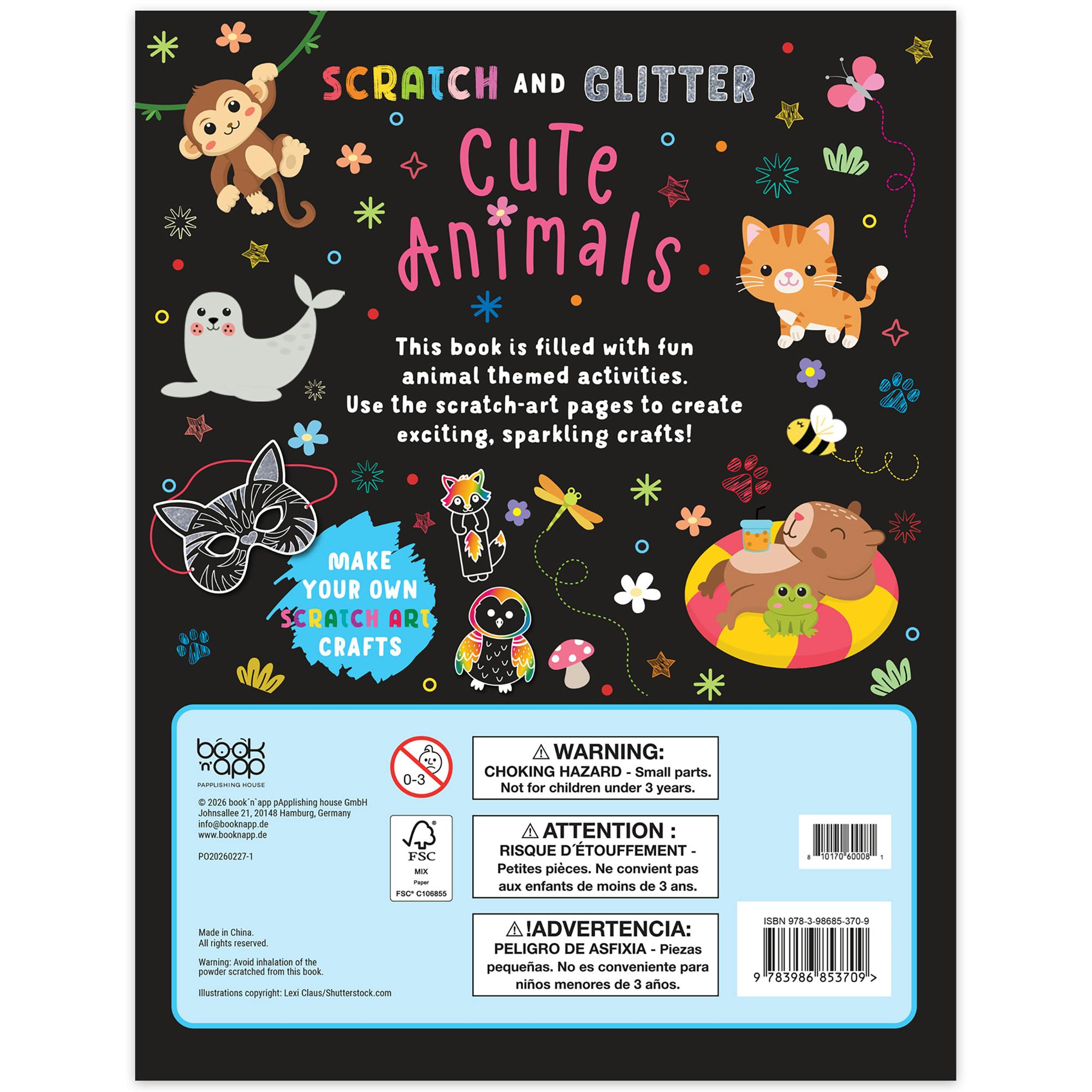 Scratch & Glitter Activity Book: Cute Animals