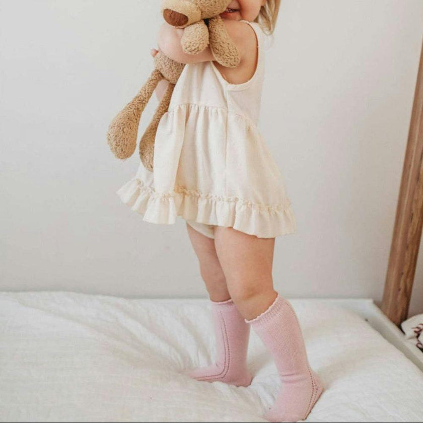 LLB Eyelet Knee High Socks (2 pairs in each order)