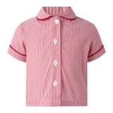 Red Stripe Shirt & Dungaree Set