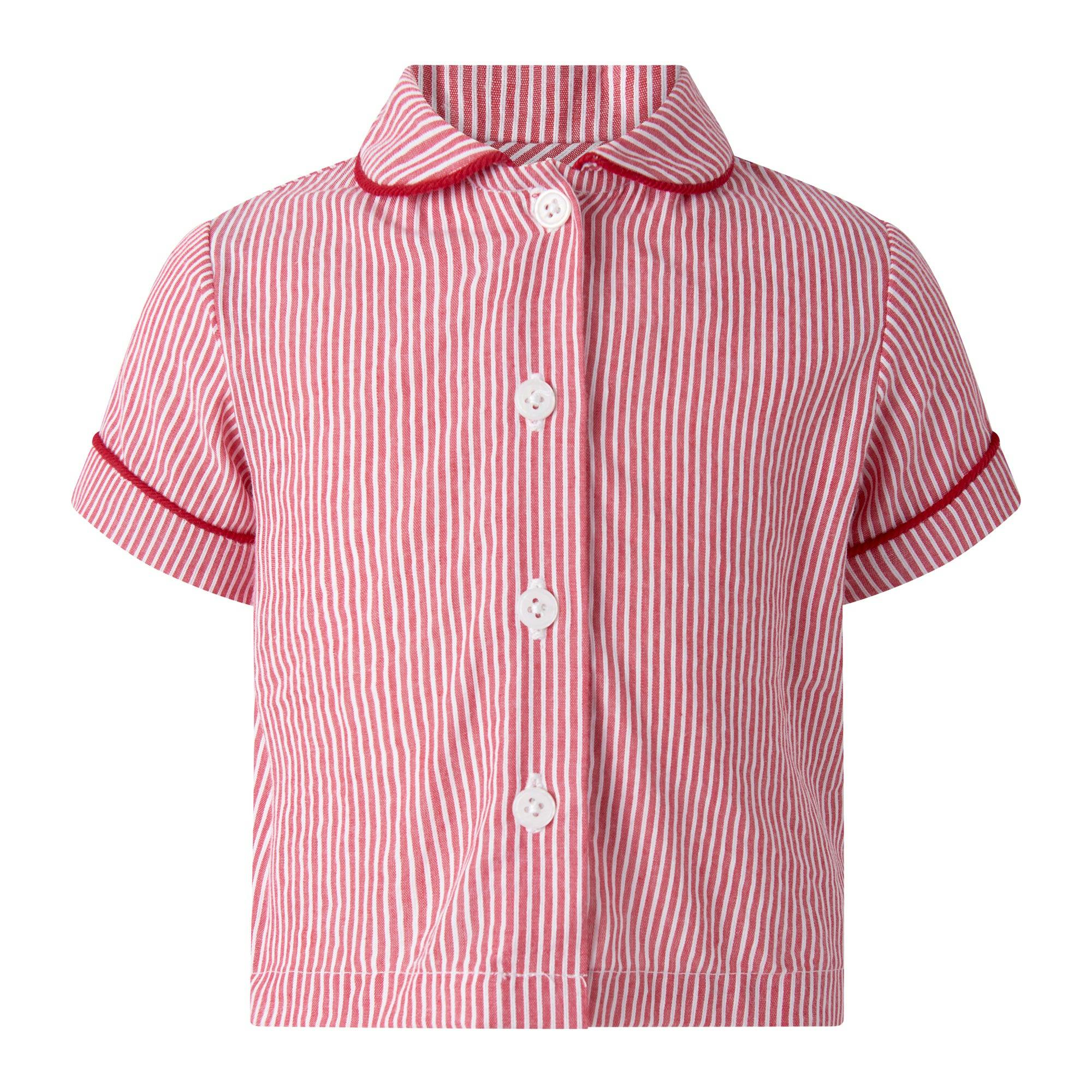 Red Stripe Shirt & Dungaree Set