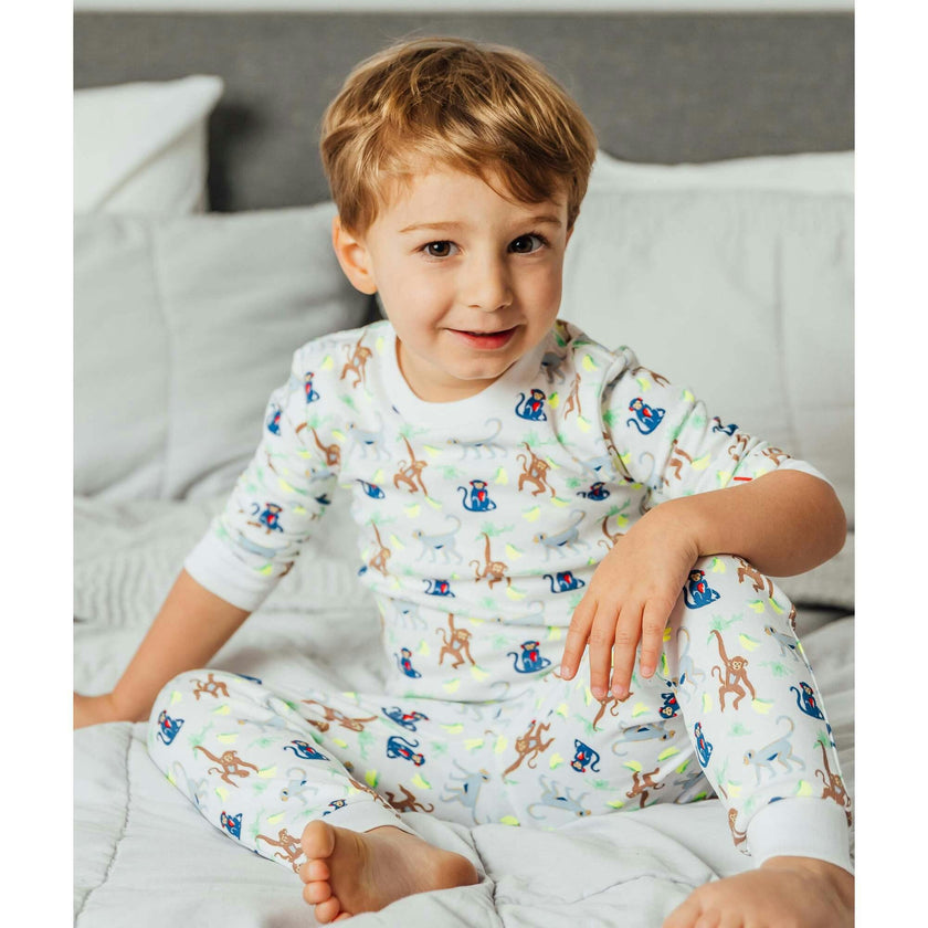 The Organic Long Sleeve Pajama Set [Monkeying Around]