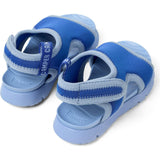 Oruga Calfskin Leather Flexible First Walker Sandals, Blue