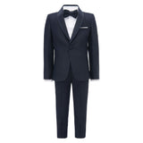 Navy Glitter Trim Suit