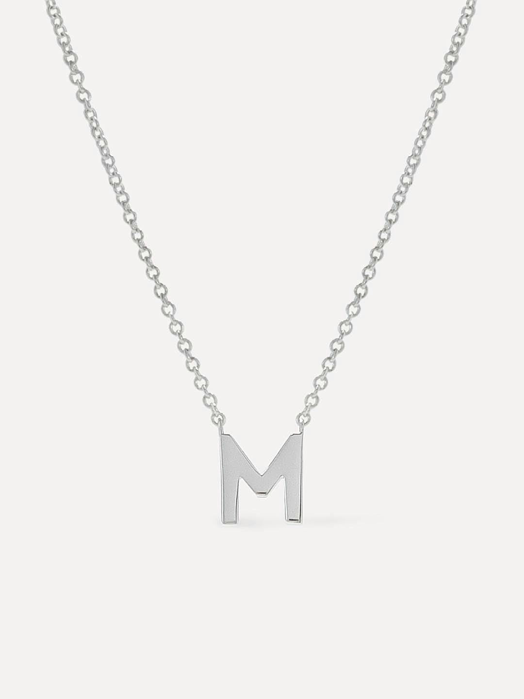 Silver Initial Necklace - Letter Necklace