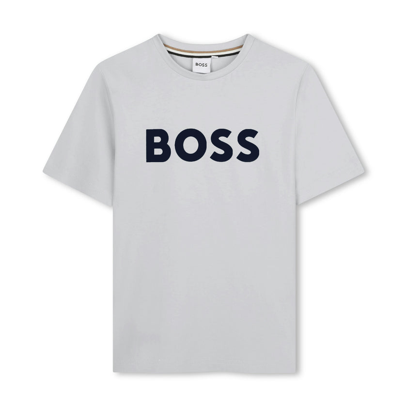 Chine Grey Logo Print T-Shirt